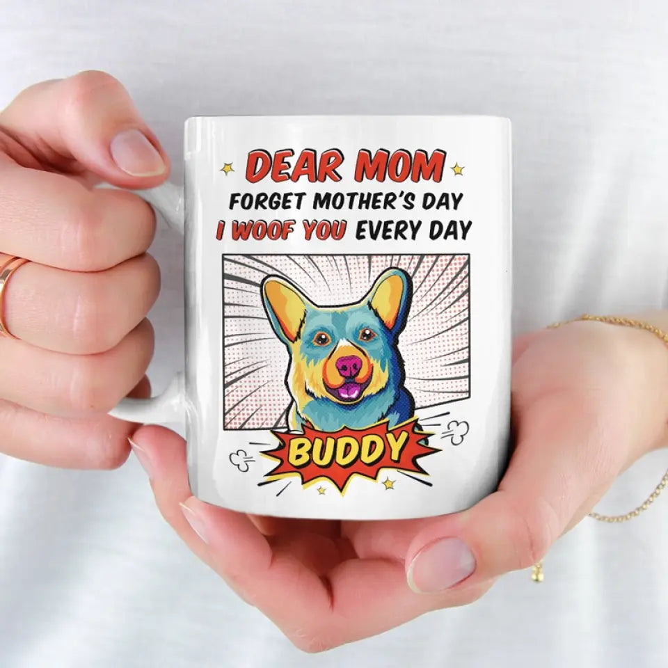 « Chien est Dieu » à l'envers - Mug personnalisé pour chien - Fête des Mères, cadeau pour les propriétaires d'animaux et les amoureux des animaux