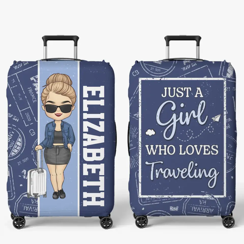 Voyagez assez loin, vous vous rencontrez - Housse de bagage personnalisée - Cadeau de vacances, cadeau pour les amateurs de voyages d'aventure