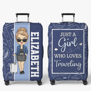 Voyagez assez loin, vous vous rencontrez - Housse de bagage personnalisée - Cadeau de vacances, cadeau pour les amateurs de voyages d'aventure