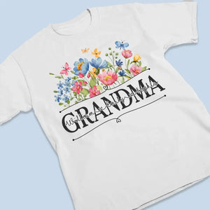 Jardin fleuri pour grand-mère - T-shirt unisexe personnalisé, sweat à capuche, sweat-shirt - Fête des Mères, cadeau pour maman, grand-mère