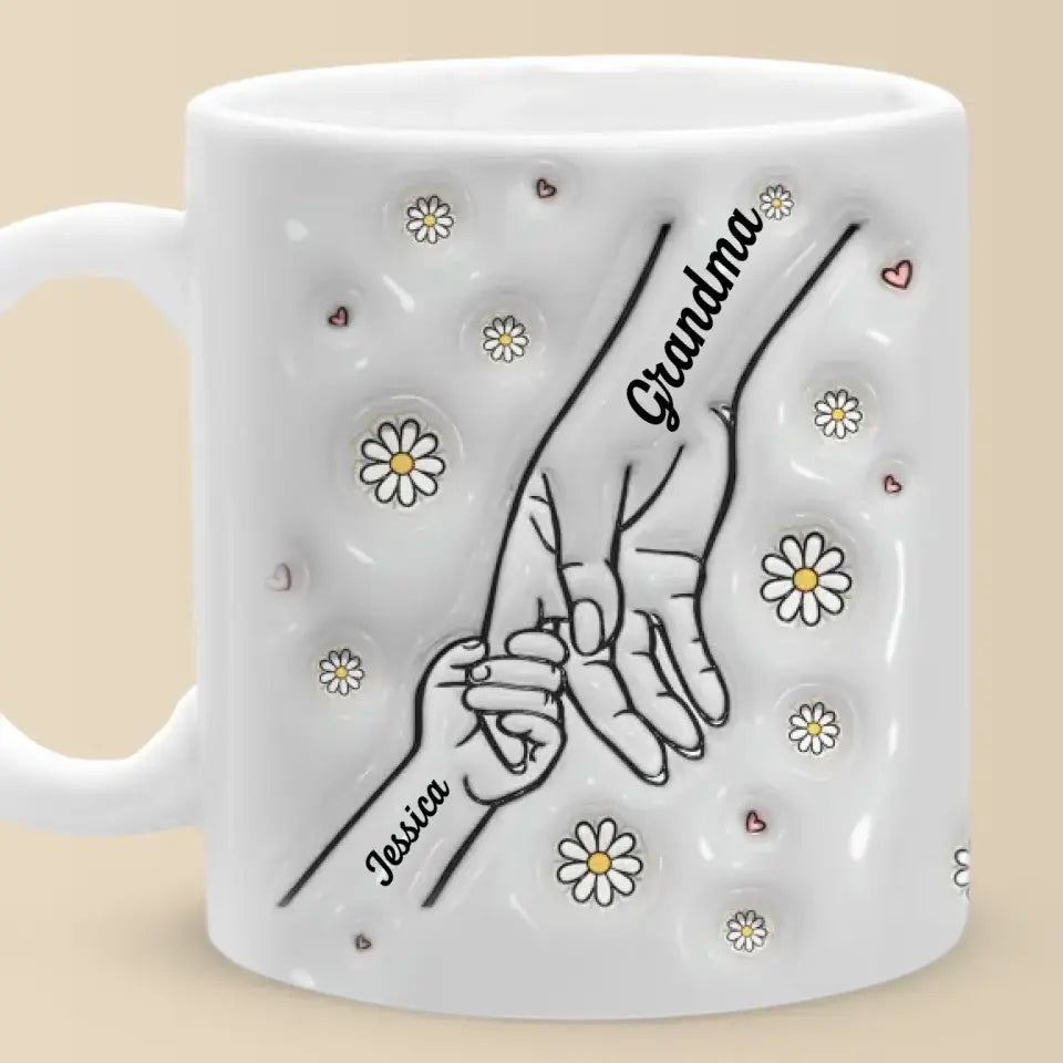 Les bras d'une mère sont faits de tendresse - Mug personnalisé 3D à effet gonflé - Fête des Mères, cadeau pour maman, grand-mère