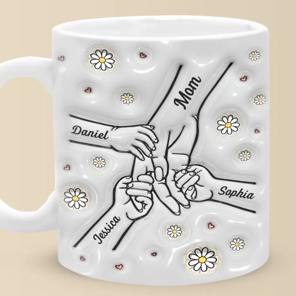 Les bras d'une mère sont faits de tendresse - Mug personnalisé 3D à effet gonflé - Fête des Mères, cadeau pour maman, grand-mère
