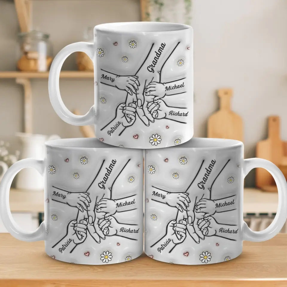 Les bras d'une mère sont faits de tendresse - Mug personnalisé 3D à effet gonflé - Fête des Mères, cadeau pour maman, grand-mère