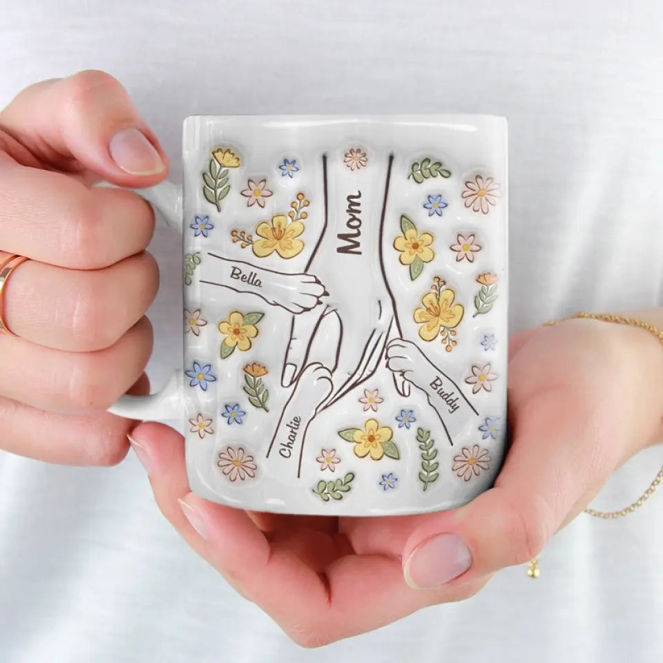 Le temps passé avec les chats n'est jamais perdu - Mug personnalisé avec effet gonflable 3D pour chien et chat - Fête des Mères, cadeau pour les propriétaires d'animaux et les amoureux des animaux