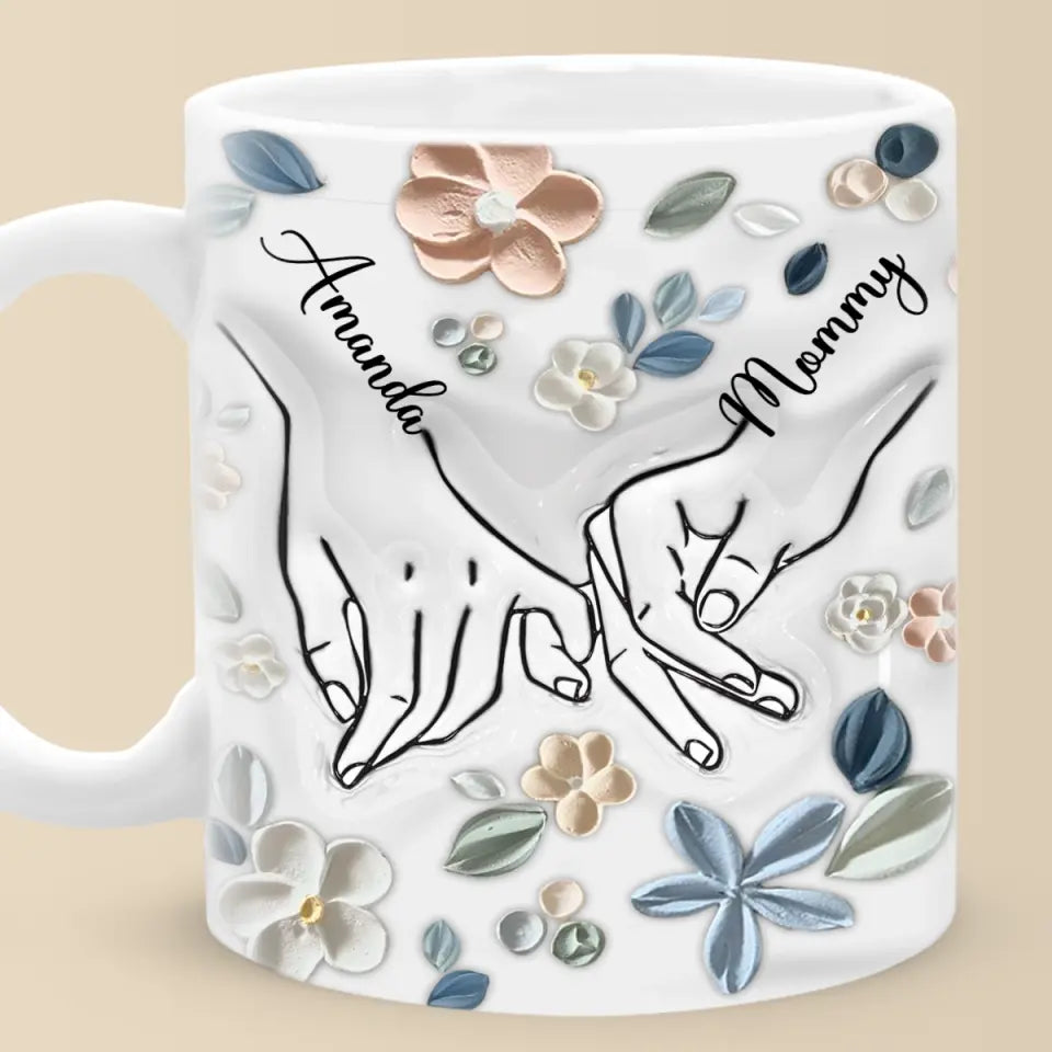 Le lien privilégié entre mère et enfant - Mug personnalisé avec effet gonflé 3D - Fête des Mères, cadeau pour maman, grand-mère