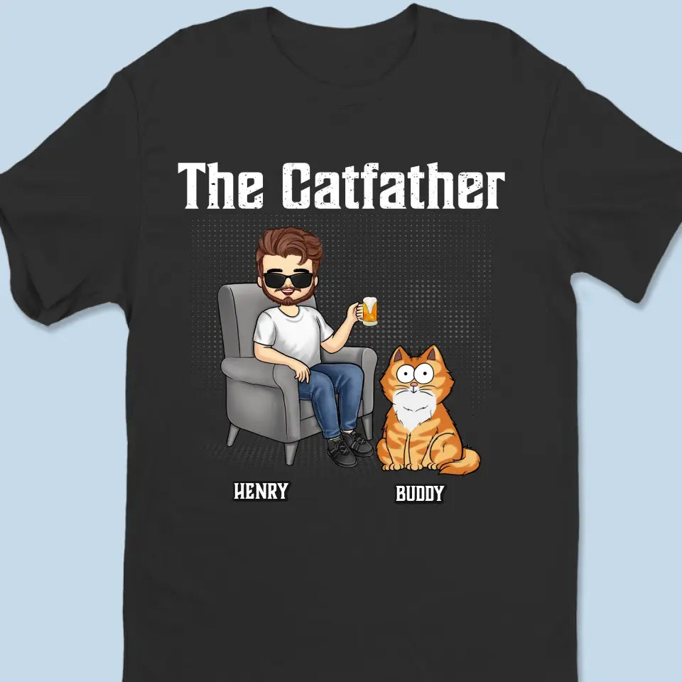 Meilleur papa chat du monde ! T-shirt, sweat à capuche et sweat-shirt unisexe personnalisé pour chat ! Cadeau pour la fête des pères, pour les propriétaires d'animaux et les amoureux des animaux.