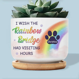 Vous êtes dans nos pensées - Pot de fleurs en céramique personnalisé pour décoration d'intérieur - Cadeau de condoléances pour les propriétaires d'animaux et les amoureux des animaux