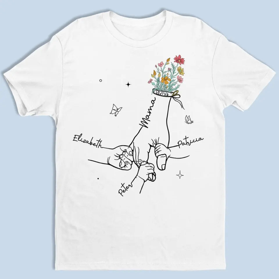 Tu me tiens si doucement - T-shirt unisexe personnalisé pour la famille, sweat à capuche, sweat-shirt - Fête des Mères, cadeau pour maman, grand-mère