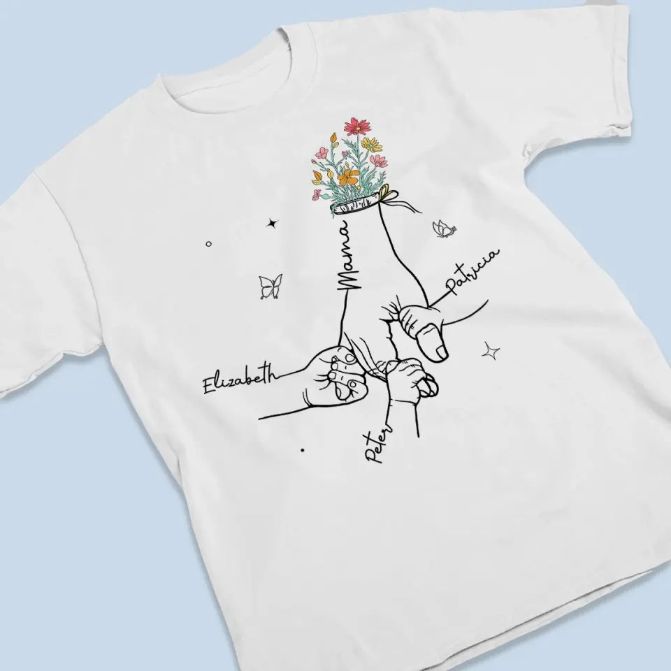 Tu me tiens si doucement - T-shirt unisexe personnalisé pour la famille, sweat à capuche, sweat-shirt - Fête des Mères, cadeau pour maman, grand-mère
