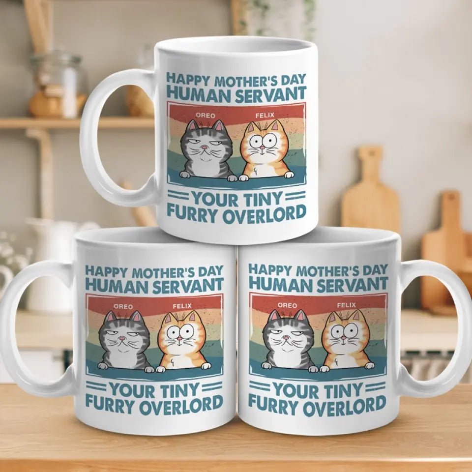 Je suis ton petit seigneur à fourrure - Mug personnalisé pour chat - Fête des Mères, cadeau pour les propriétaires d'animaux de compagnie, amoureux des animaux