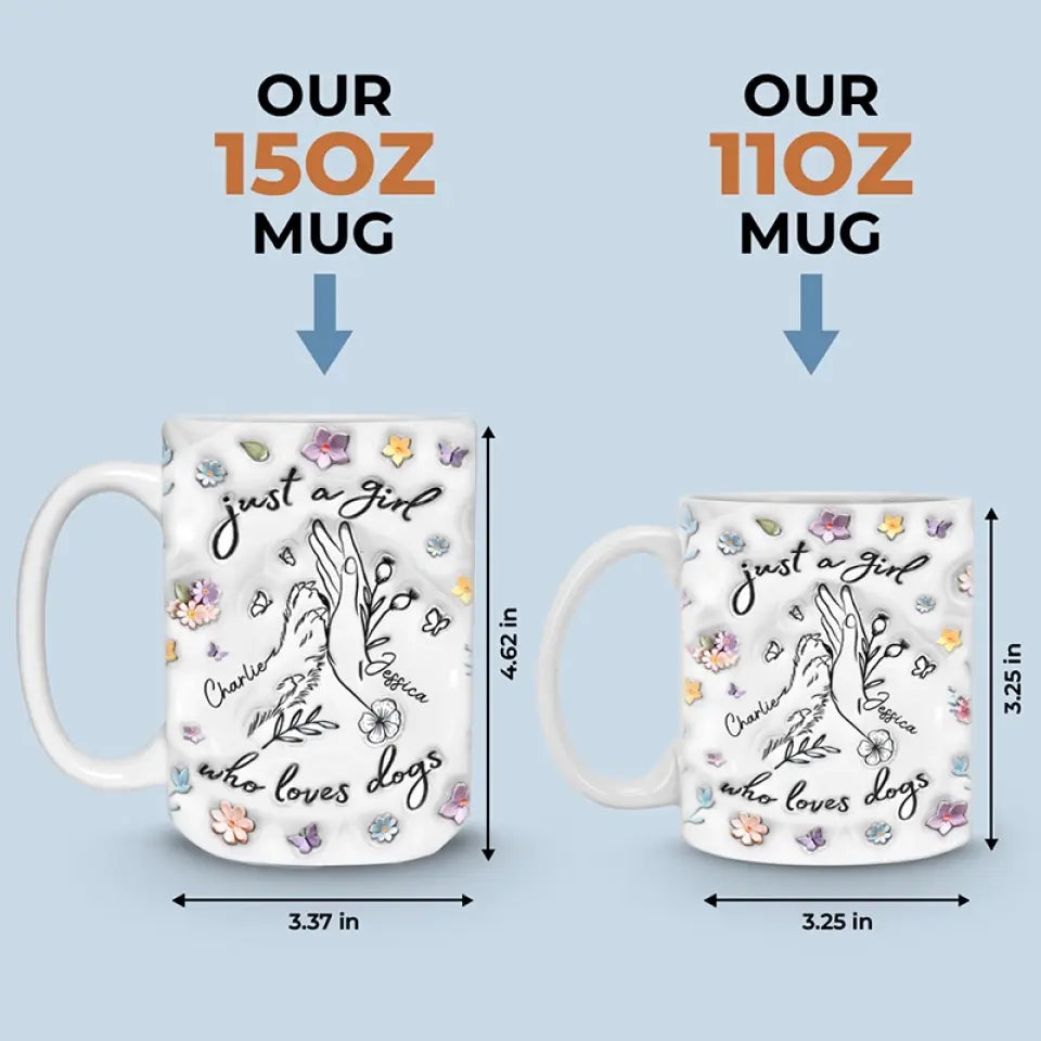 J'ai aussi un chien - Mug personnalisé avec effet gonflable 3D - Fête des Mères, cadeau pour les propriétaires d'animaux et les amoureux des animaux