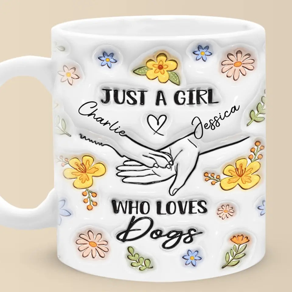 Le chien est le dieu du jeu ! Mug personnalisé avec effet gonflable en 3D, imprimé chien ! Cadeau pour la fête des mères, pour les propriétaires d'animaux et les amoureux des animaux.