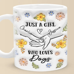 Le chien est le dieu du jeu ! Mug personnalisé avec effet gonflable en 3D, imprimé chien ! Cadeau pour la fête des mères, pour les propriétaires d'animaux et les amoureux des animaux.