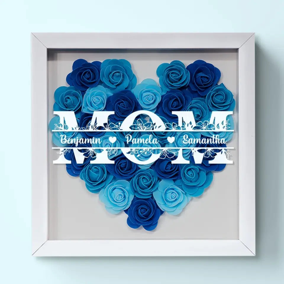 Chaque maman mérite des fleurs - Coffret de fleurs personnalisé pour la famille - Fête des mères, cadeau pour maman, grand-mère
