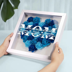 Chaque maman mérite des fleurs - Coffret de fleurs personnalisé pour la famille - Fête des mères, cadeau pour maman, grand-mère