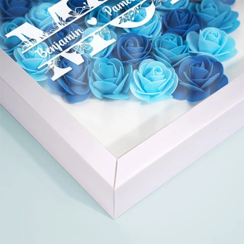 Chaque maman mérite des fleurs - Coffret de fleurs personnalisé pour la famille - Fête des mères, cadeau pour maman, grand-mère