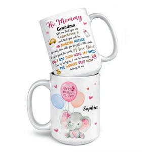 Ma mère est ma racine, mon fondement - Tasse personnalisée familiale - Cadeau de fête des mères, de baby shower, pour première maman