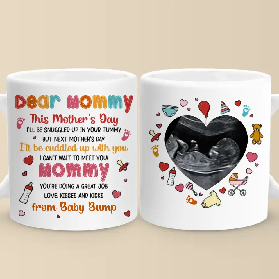 Photo personnalisée « Une mère est toujours une mère » - Mug personnalisé pour la famille - Cadeau pour la fête des mères, la baby shower, la première maman