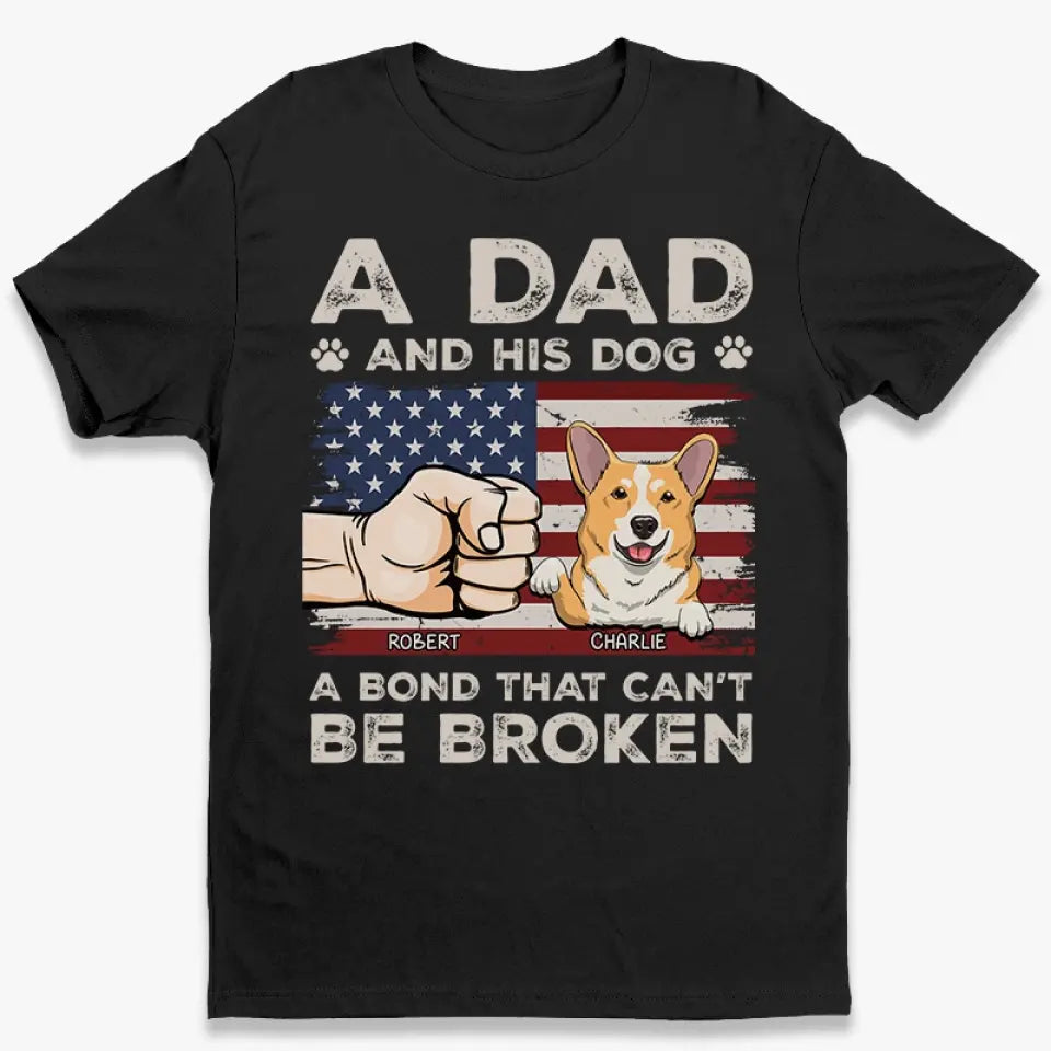 Un papa et ses chiens - T-shirt unisexe personnalisé, sweat à capuche, sweat-shirt - Fête des pères, cadeau pour les propriétaires d'animaux et les amoureux des animaux