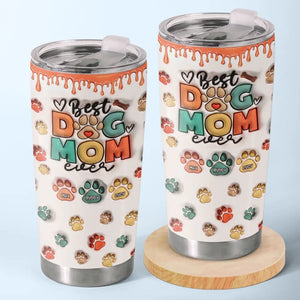 Meilleure maman à fourrure de tous les temps - Gobelet personnalisé avec effet gonflable 3D imprimé pour chien et chat - Fête des Mères, cadeau pour les propriétaires d'animaux et les amoureux des animaux