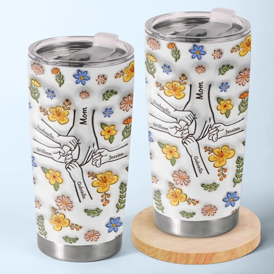 Meilleure maman de tous les temps - Gobelet personnalisé avec effet gonflable 3D imprimé pour la famille - Cadeau pour la fête des mères, maman, grand-mère