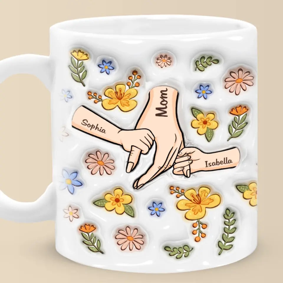 Ton amour me garde au chaud - Mug personnalisé avec effet gonflé en 3D - Cadeau pour la fête des mères, pour maman et grand-mère