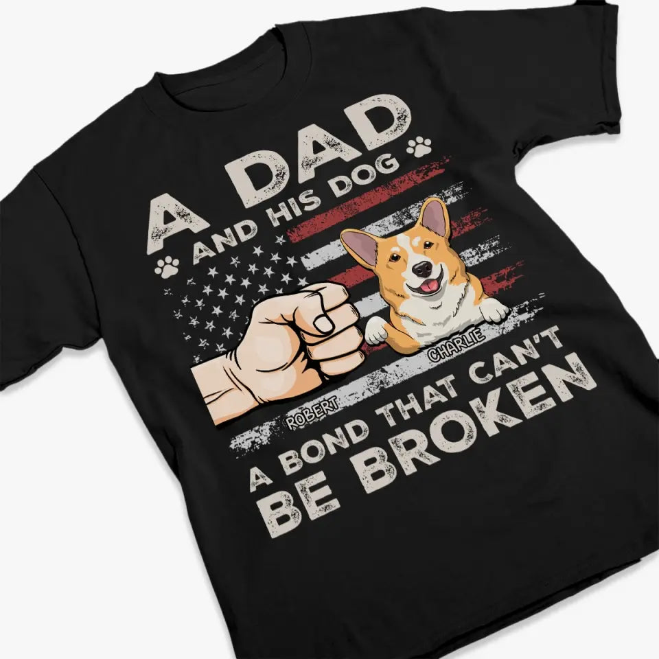 Un papa et ses chiens - T-shirt unisexe personnalisé, sweat à capuche, sweat-shirt - Fête des pères, cadeau pour les propriétaires d'animaux et les amoureux des animaux