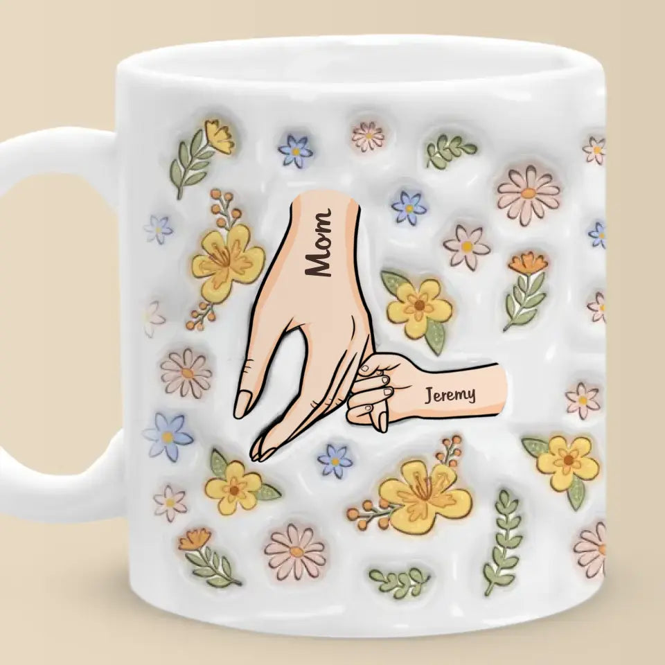 Ton amour me garde au chaud - Mug personnalisé avec effet gonflé en 3D - Cadeau pour la fête des mères, pour maman et grand-mère