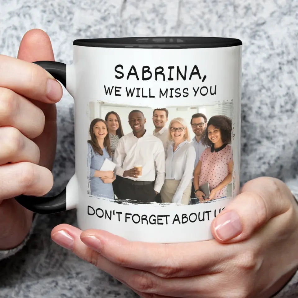 Tasse personnalisée avec photo « Nous voulons une retraite heureuse » pour collègue – Cadeau de remerciement et de retraite pour collègues, collègues de travail, collègues