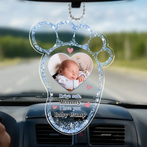 Porte-clés personnalisé « Je t'aime tellement » - Décoration de voiture personnalisée en acrylique - Cadeau pour les membres de la famille