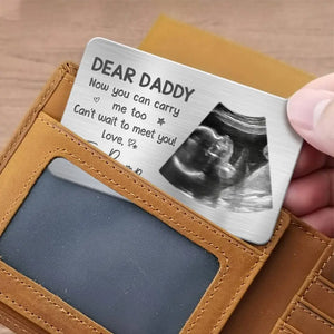 Photo personnalisée « Tu es mon héros » – Carte portefeuille en aluminium personnalisée pour la famille – Cadeau de fête des pères, d'anniversaire pour le premier papa