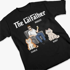 Le Père Chat - T-shirt unisexe personnalisé, sweat à capuche, sweat-shirt - Fête des Pères, cadeau pour les propriétaires d'animaux et les amoureux des animaux