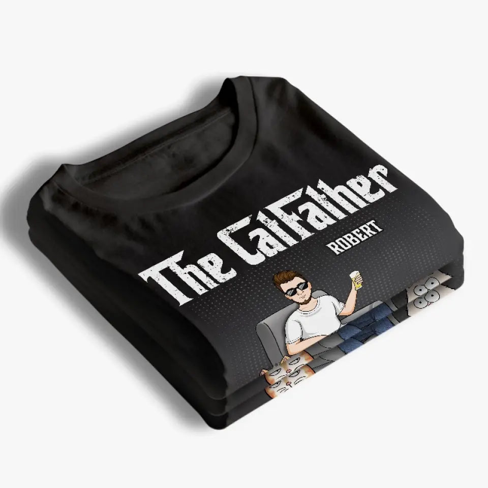 Le Père Chat - T-shirt unisexe personnalisé, sweat à capuche, sweat-shirt - Fête des Pères, cadeau pour les propriétaires d'animaux et les amoureux des animaux