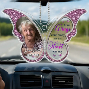 Photo personnalisée toujours à vos côtés - Ornement de voiture personnalisé commémoratif - Forme personnalisée en acrylique - Cadeau de condoléances pour les membres de la famille