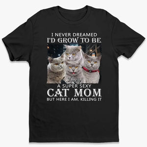 Photo personnalisée « Ici, je suis en train de tout déchirer » - T-shirt unisexe personnalisé pour chien et chat, sweat à capuche, sweat-shirt - Cadeau pour propriétaires et amoureux des animaux