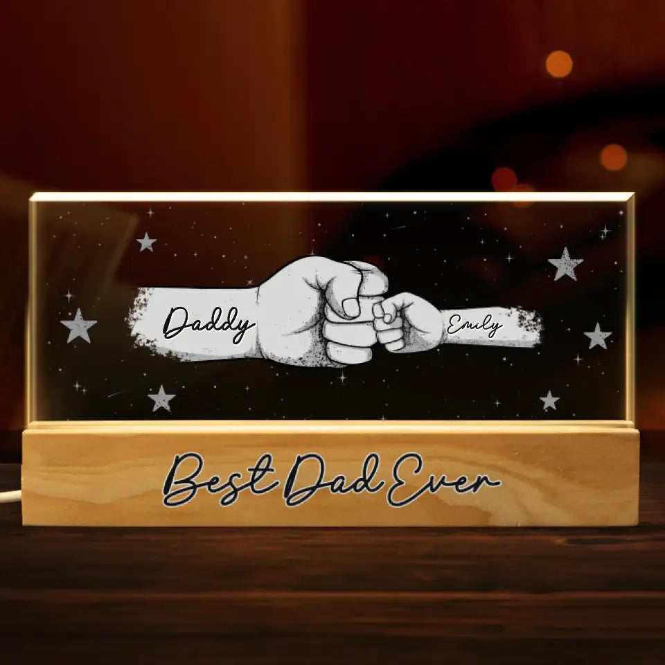Merci d'être mon héros - Veilleuse LED 3D personnalisée en acrylique avec lettres - Cadeau pour la fête des pères, papa, grand-père