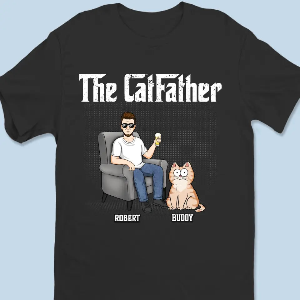 Le Père Chat - T-shirt unisexe personnalisé, sweat à capuche, sweat-shirt - Fête des Pères, cadeau pour les propriétaires d'animaux et les amoureux des animaux