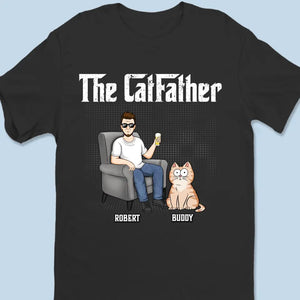 Le Père Chat - T-shirt unisexe personnalisé, sweat à capuche, sweat-shirt - Fête des Pères, cadeau pour les propriétaires d'animaux et les amoureux des animaux