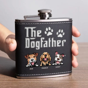 « Chien est Dieu » à l'envers - Flasque personnalisée pour chien - Fête des Pères, cadeau pour les propriétaires d'animaux et les amoureux des animaux