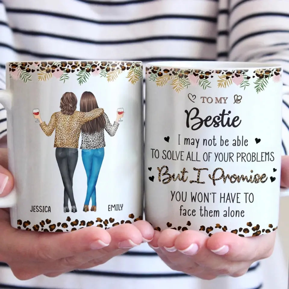 À ma meilleure amie, je t'aime - Mug personnalisé pour meilleure amie - Cadeau pour meilleures amies, meilleures amies, sœurs