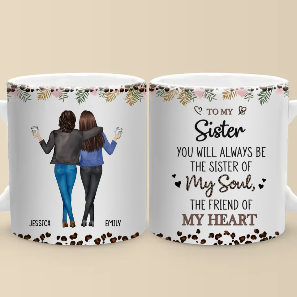 À ma meilleure amie, je t'aime - Mug personnalisé pour meilleure amie - Cadeau pour meilleures amies, meilleures amies, sœurs