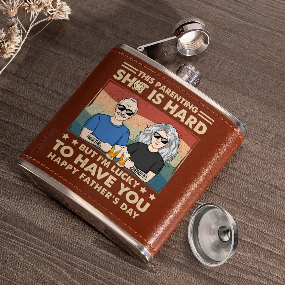 Quand je suis à mon meilleur, je suis la fille de mon père - Flasque personnalisée familiale - Fête des pères, cadeau pour papa, grand-père