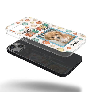 Meilleure maman chien de tous les temps - Coque de téléphone transparente personnalisée avec effet gonflable 3D pour chien et chat - Cadeau pour la fête des mères, pour les propriétaires d'animaux et les amoureux des animaux