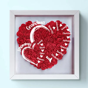 L'incroyable voyage de l'amour maternel - Coffret de fleurs personnalisé pour la famille - Fête des Mères, cadeau pour maman, grand-mère