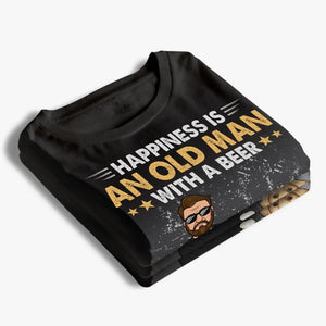 À la santé de mon bonheur simple ! T-shirt unisexe personnalisé pour chien, sweat à capuche, sweat-shirt ! Cadeau pour la fête des pères, pour les propriétaires d'animaux et les amoureux des animaux.