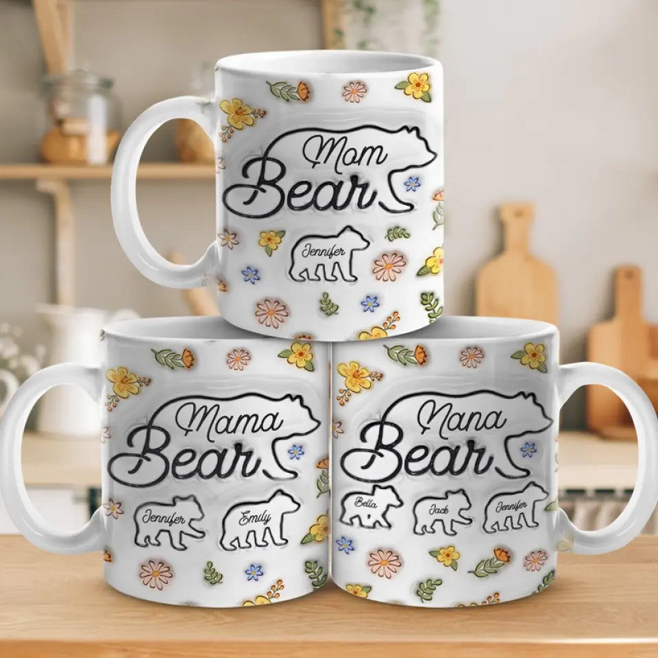 Avoir un endroit où aller, c'est chez soi - Mug personnalisé avec effet gonflé en 3D - Fête des Mères, cadeau pour maman, grand-mère