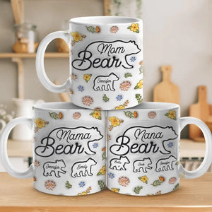 Avoir un endroit où aller, c'est chez soi - Mug personnalisé avec effet gonflé en 3D - Fête des Mères, cadeau pour maman, grand-mère