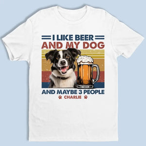 Photo personnalisée : La vie est meilleure avec un chien ! T-shirt unisexe personnalisé, sweat à capuche, sweat-shirt ! Cadeau pour la fête des pères, pour les propriétaires d'animaux et les amoureux des animaux.