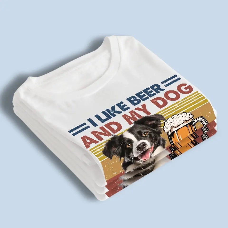 Photo personnalisée : La vie est meilleure avec un chien ! T-shirt unisexe personnalisé, sweat à capuche, sweat-shirt ! Cadeau pour la fête des pères, pour les propriétaires d'animaux et les amoureux des animaux.