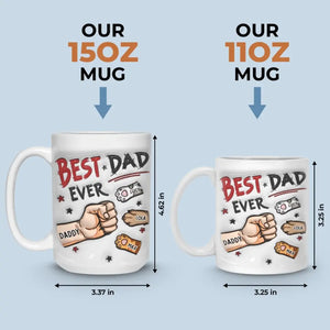 Tu es le meilleur papa chat du monde - Mug personnalisé effet gonflé 3D imprimé chien et chat - Fête des pères, cadeau pour propriétaires d'animaux, amoureux des animaux